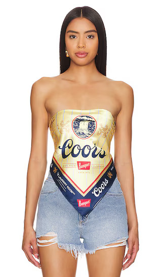 Coors Heritage Silky Bandana in Yellow Belly | Revolve Clothing (Global)