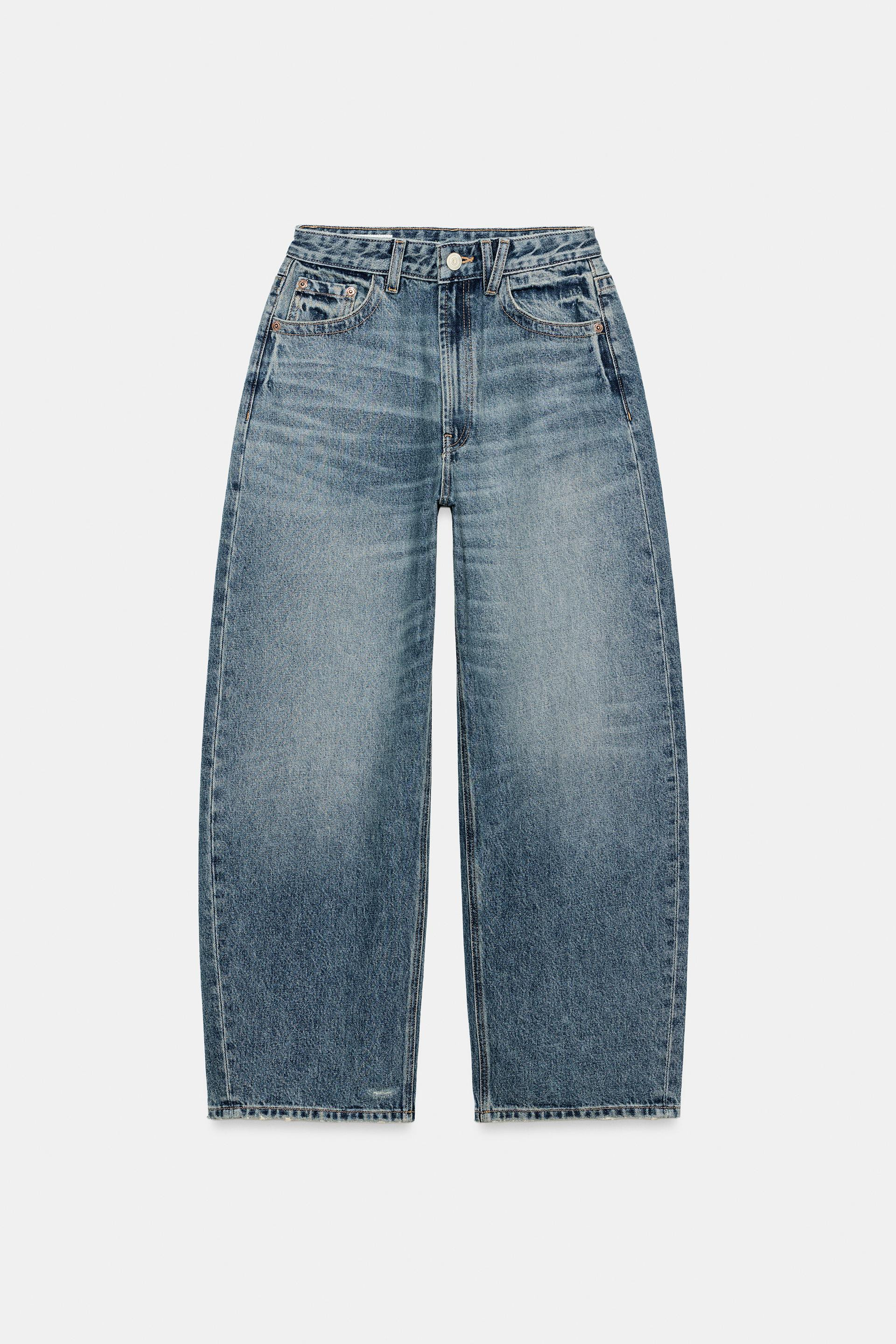 TRF MID-WAIST BAGGY DENIM JEANS | Zara US