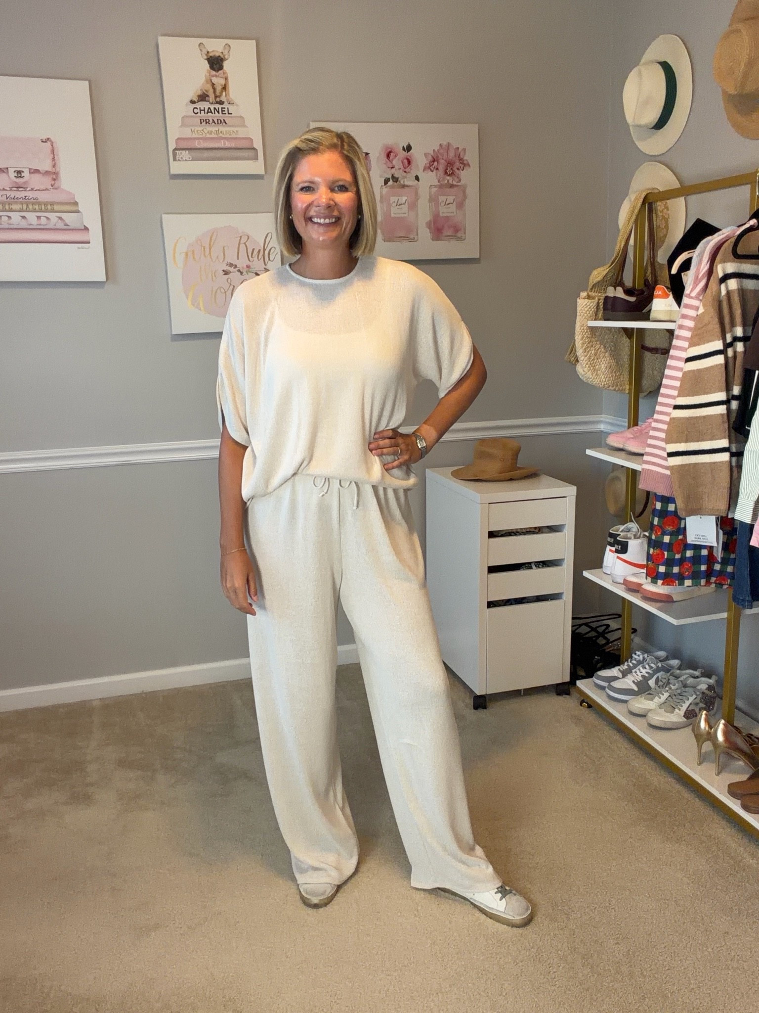 Knit set is Zara 
Top 5067/951/716 (medium)
Pants 5067/950/716 (medium)
Built in bra cami TTS

#LTKTravel #LTKOver40 #LTKMidsize