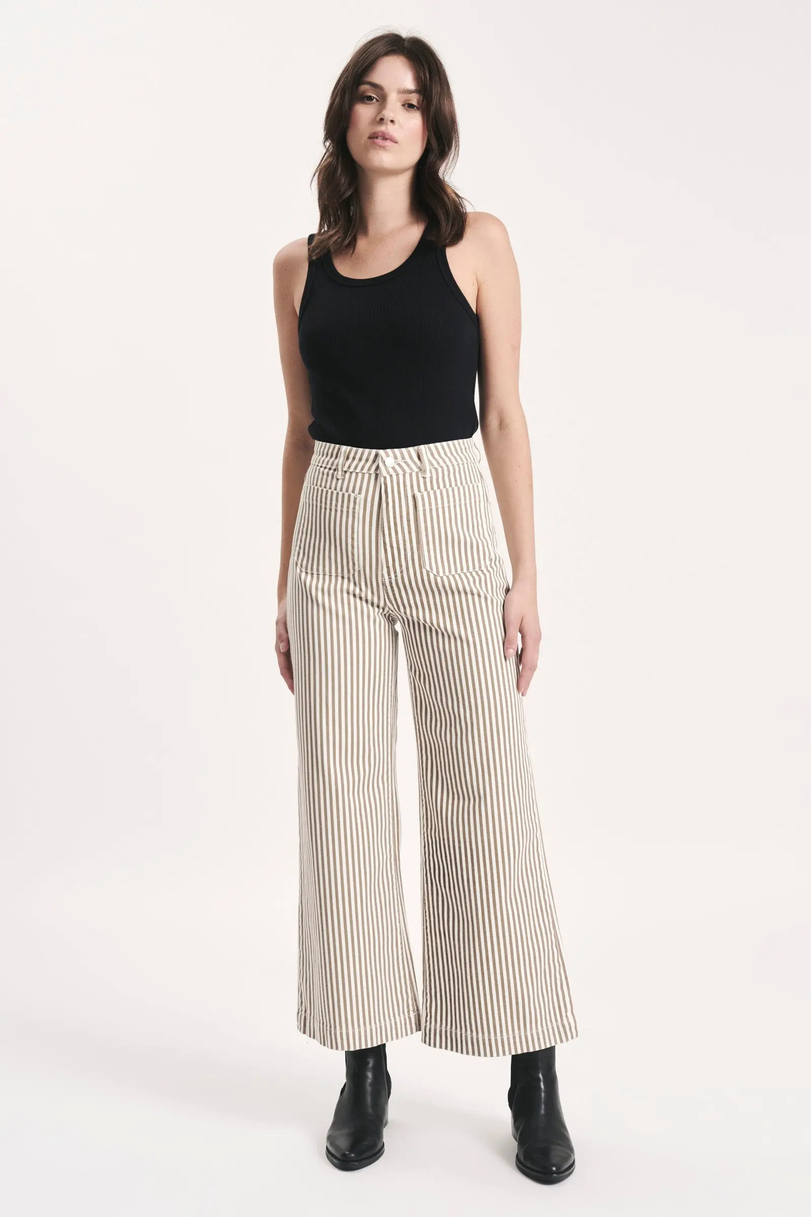 Sailor Jean - Laura Stripe Mink | Rolla's Jeans US/CAN