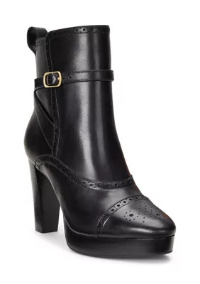 Lauren Ralph Lauren Women's Mckinsey Burnished Leather Bootie | Belk