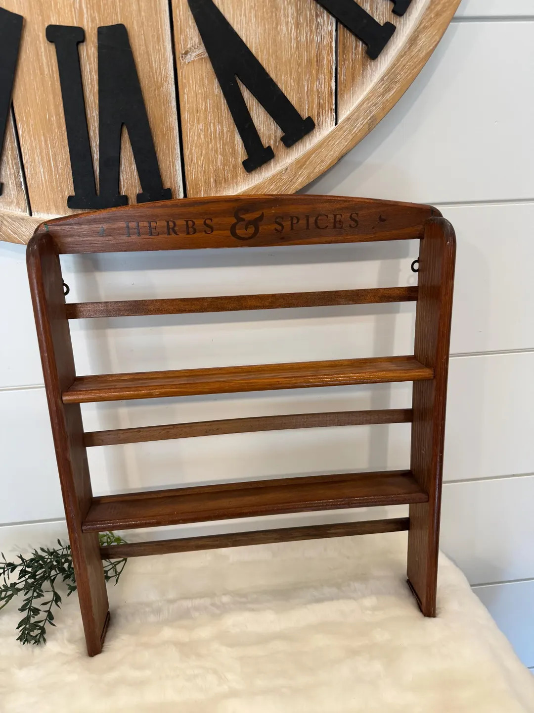 Vintage Herbs and Spice Rack Wood Wall Spice Holder | Etsy (US)