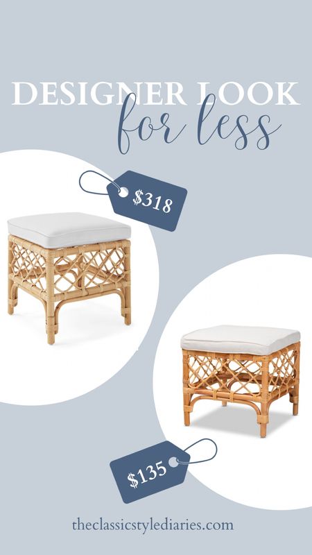 Serena and Lily looks for less. This cutie ottoman would work in so many settings. 
Woven ottoman | Serena and Lily ottoman | woven stool 

#LTKhome #LTKstyletip