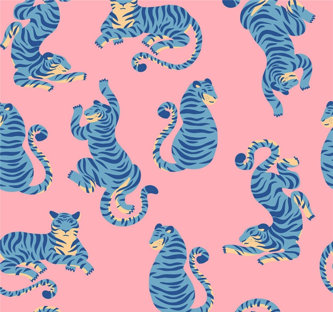 31889# 4 stretch way polyester /spandex matt stretch fabric tiger print works for bikini, Support... | Etsy (US)