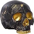 Saysmile Life Size Human Skull Decor Floral Resin Human Adult Head Bone Model, Spooky Halloween D... | Amazon (US)