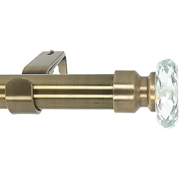 MERIVILLE 1-Inch Diameter Window Treatment Curtain Rod, Cut Crystal Finial, 84-inch to 120-inch A... | Amazon (US)