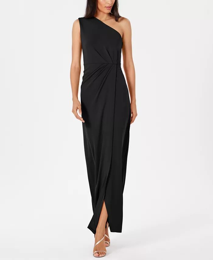 Draped One-Shoulder Gown | Macys (US)
