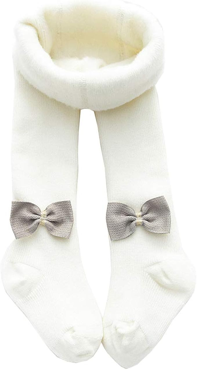 Baby Toddler Girls Tights Fleece Lined For Winter Warm Cable Knit Pantyhose Cotton Leggings Stock... | Amazon (US)