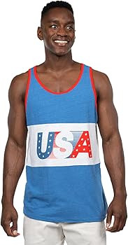Tipsy Elves 4th of July Tank Tops Mens USA Sleeveless Shirts Retro Patriotic American Flag Tanks ... | Amazon (US)