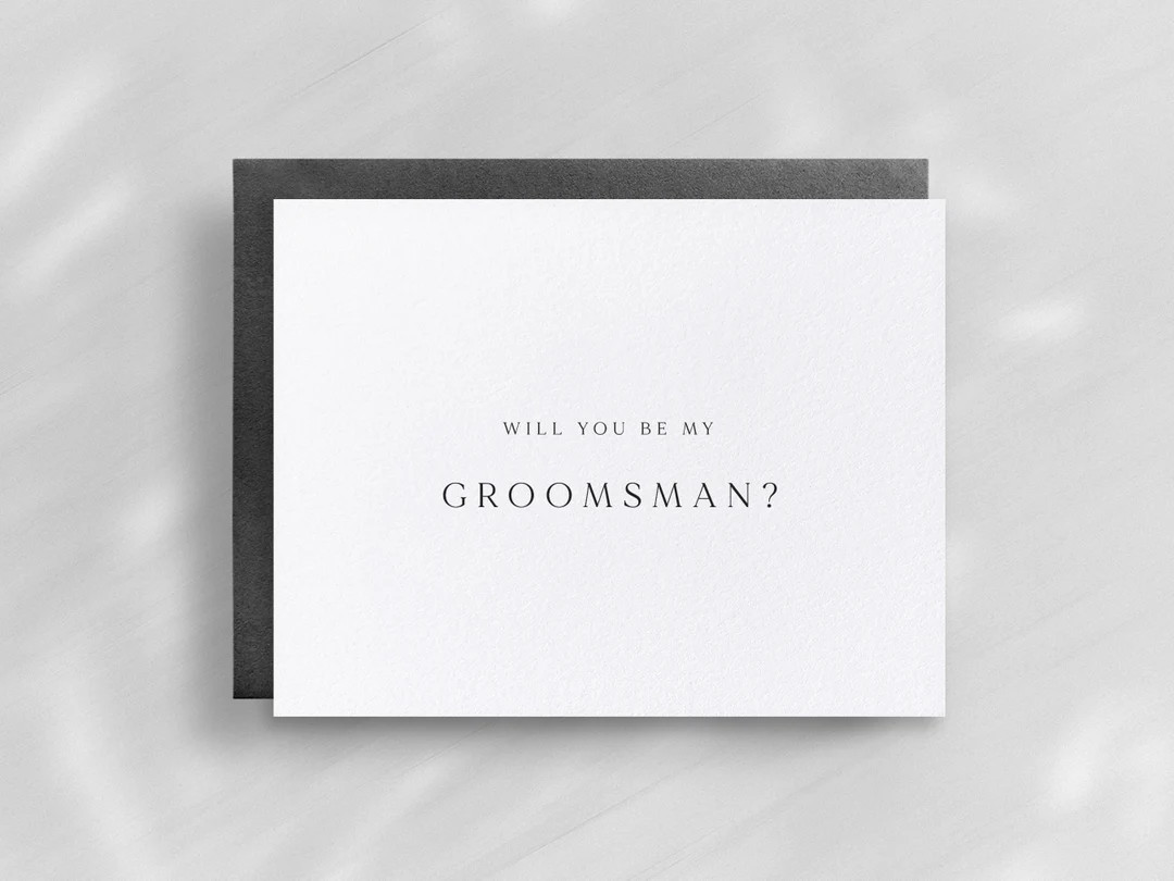 Will You Be My Groomsman, Best Man, Ring Bearer, Proposal Card - Etsy | Etsy (US)
