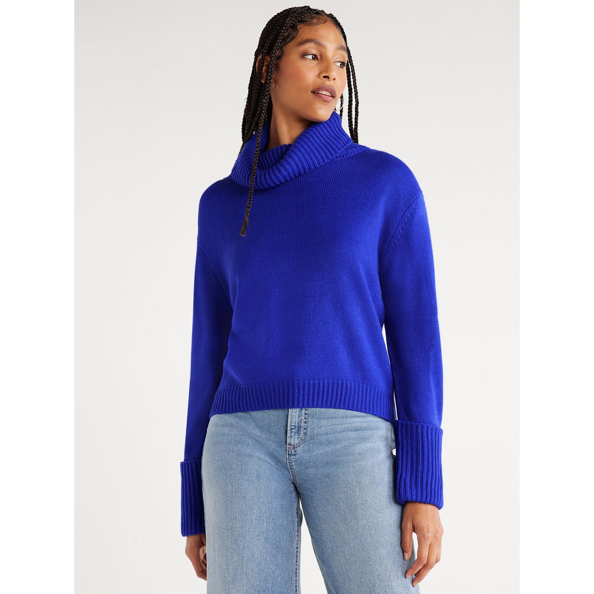 Scoop Women’s Chunky Turtleneck Sweater, Sizes XS-XXL - Walmart.com | Walmart (US)