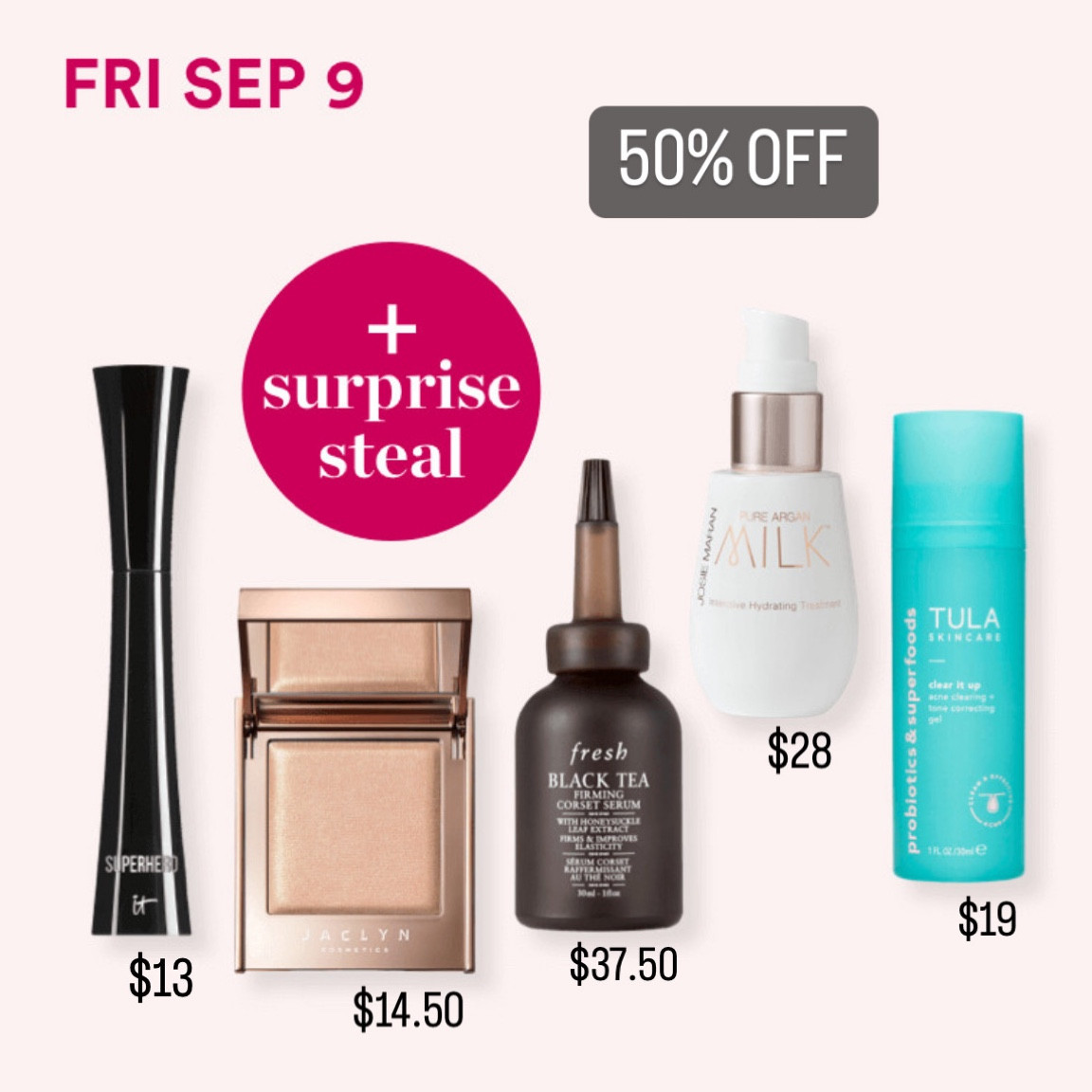 50% off daily deals!

#mascara #highlighter #beauty #skincare #skinroutine #ulta #makeup #moisturizer  #eyeshadow #eyeshadowpalette #dailydeals #ultabeauty #tula


#LTKsalealert #LTKbeauty #LTKunder50