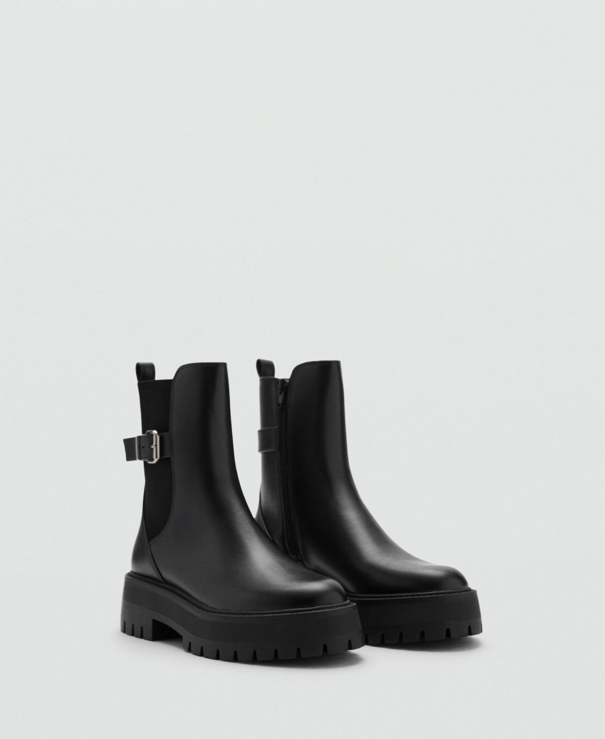 Mango Women's Buckled Chelsea Boots - Black | Macy's