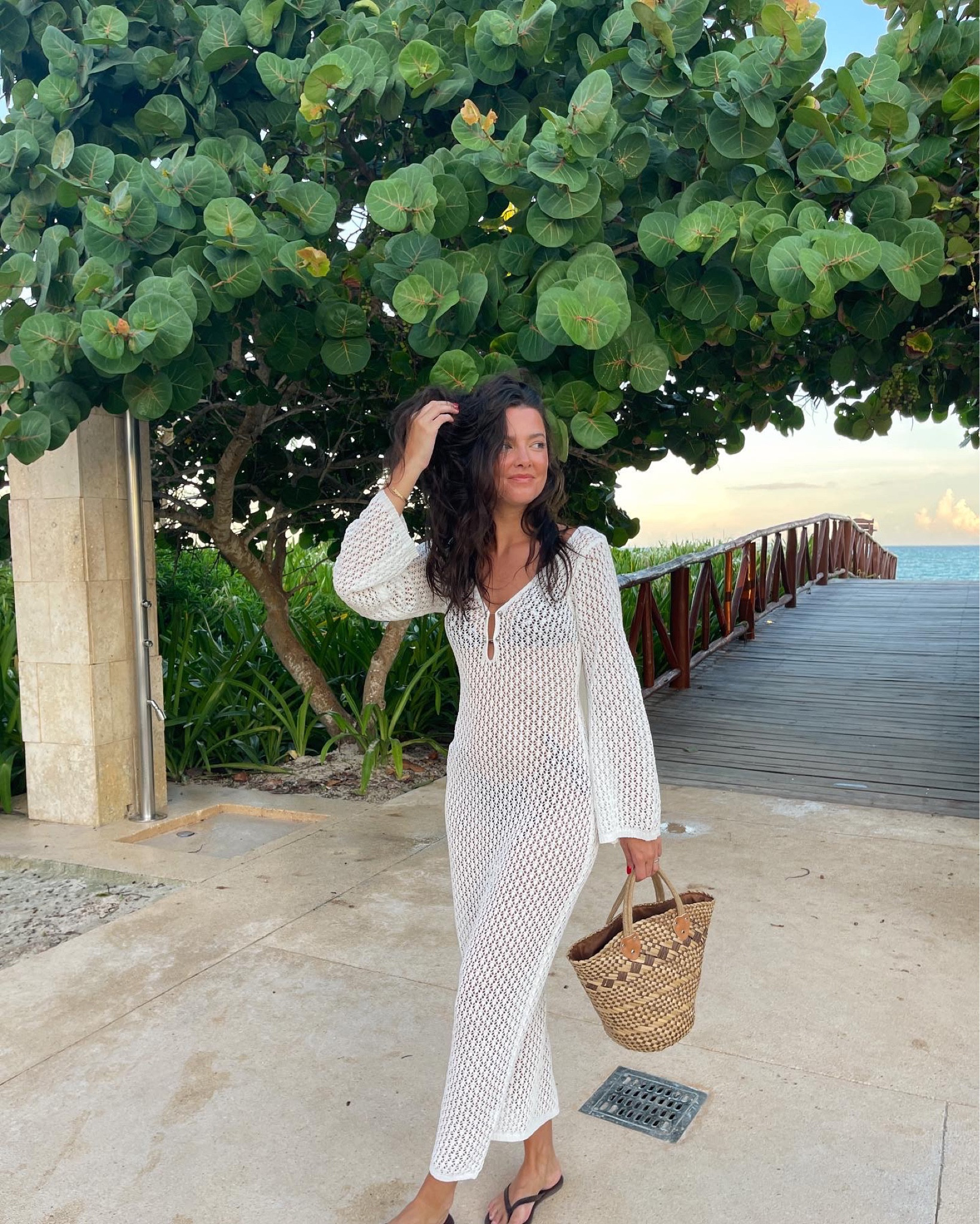 Wearing a swimsuit underneath but a nude maxi slip dress would be pretty too! Wearing size small in the dress and bikini!

#LTKstyletip #LTKSeasonal #LTKfindsunder50