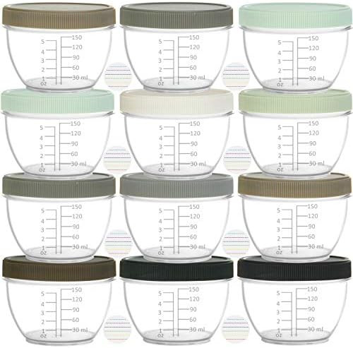 Youngever 18 Sets Baby Food Storage, 6 Ounce Baby Food Containers with Lids and Labels, 9 Urban C... | Amazon (US)