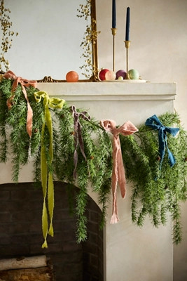 Faux Cascading Larch Garland, 72” | Terrain