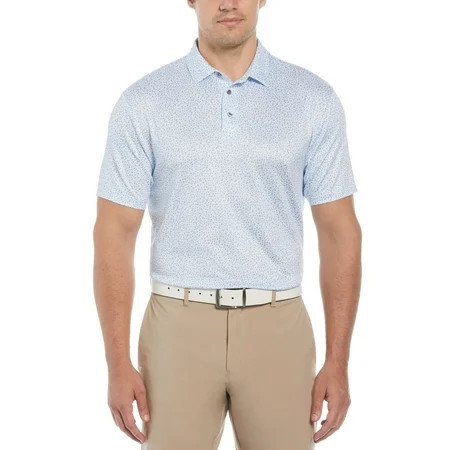 Lee Golf Men s and Big Men’s Mini Floral Print Short Sleeve Golf Polo Shirt up to Size 3X | Walmart (US)