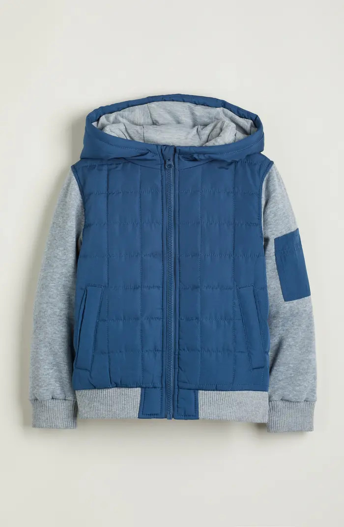 Tucker + Tate Kids' Summit Crest Mixed Media Jacket | Nordstrom | Nordstrom
