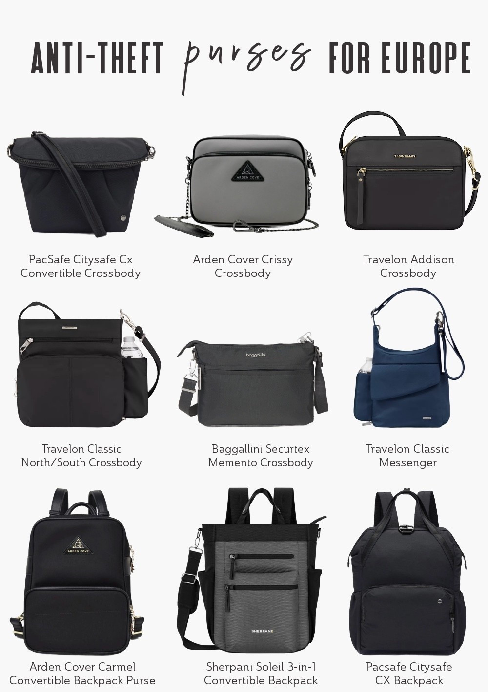 Looking for the best anti-theft purses for travel? These women-approved styles feature RFID-blocking pockets, hidden zippers, and secure straps, so you can explore confidently from city streets to airport terminals.

Travel Purse | Anti-Theft Bags | Travel Bags Women | Theft Proof Bags | Solo Female Safety | Anti Theft Purse | Purses For Europe | Womens Travel Tips

#LTKTravel