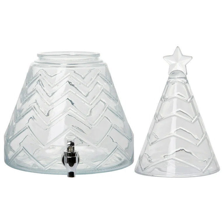 Glass Beverage Dispenser Christmas Tree 1 Gallon Drink Dispenser. Leakproof Spigot. For Holiday, ... | Walmart (US)
