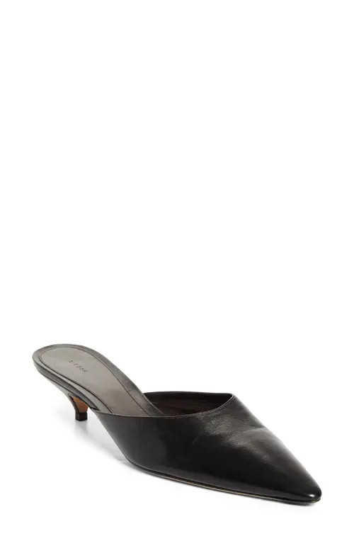 The Row Liiisa Pointed Toe Kitten Heel Mule in Black at Nordstrom, Size 6.5Us | Nordstrom