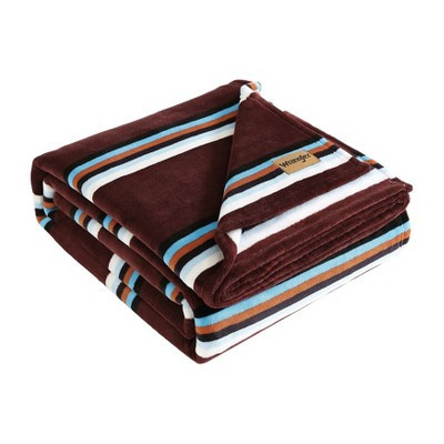 Wrangler Western Saddle Stripe Red Twin Blanket | Target
