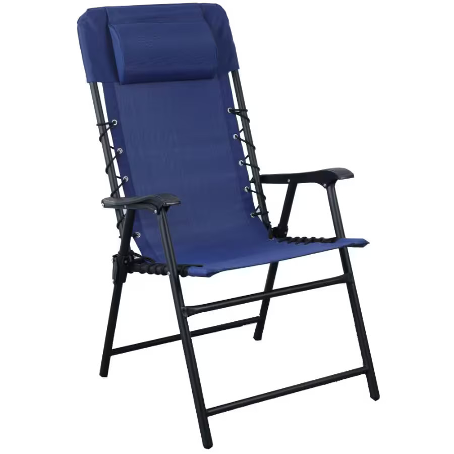 INSTYLE OUTDOOR
				
				Textilene High Back Folding Chair - Navy Blue | Home Hardware