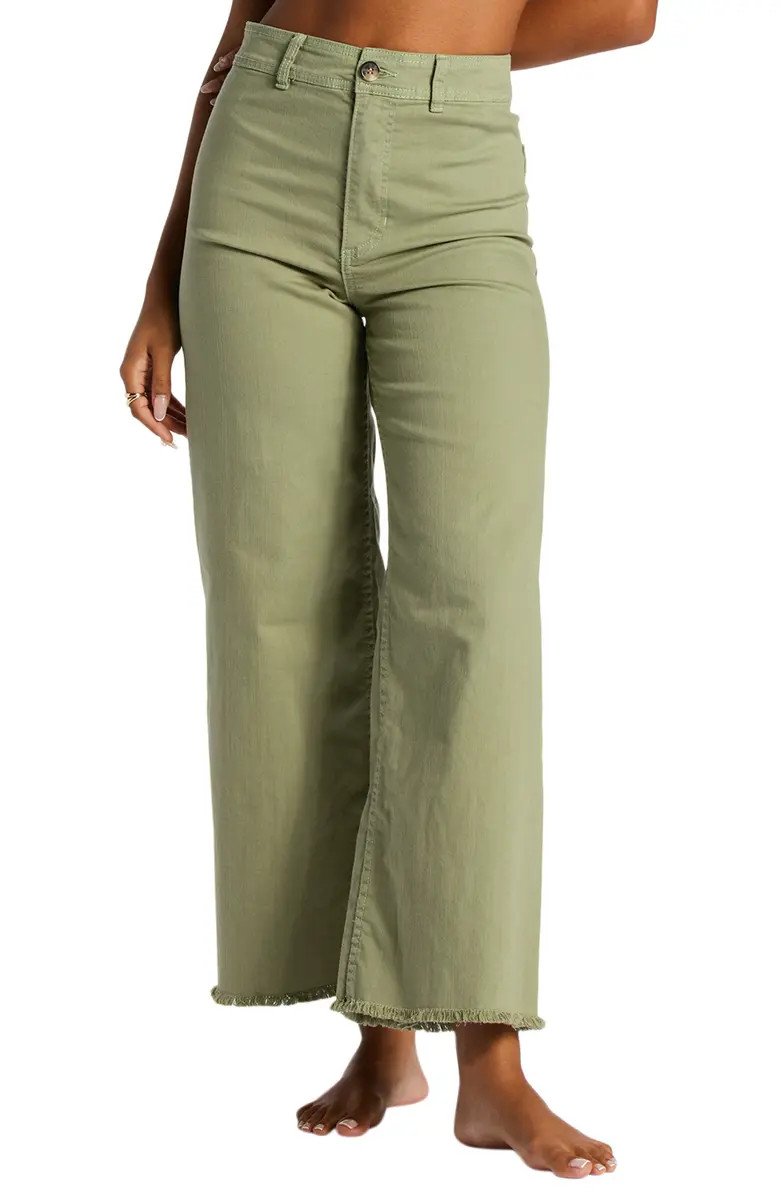 Free Fall Stretch Cotton Crop Wide Leg Pants | Nordstrom