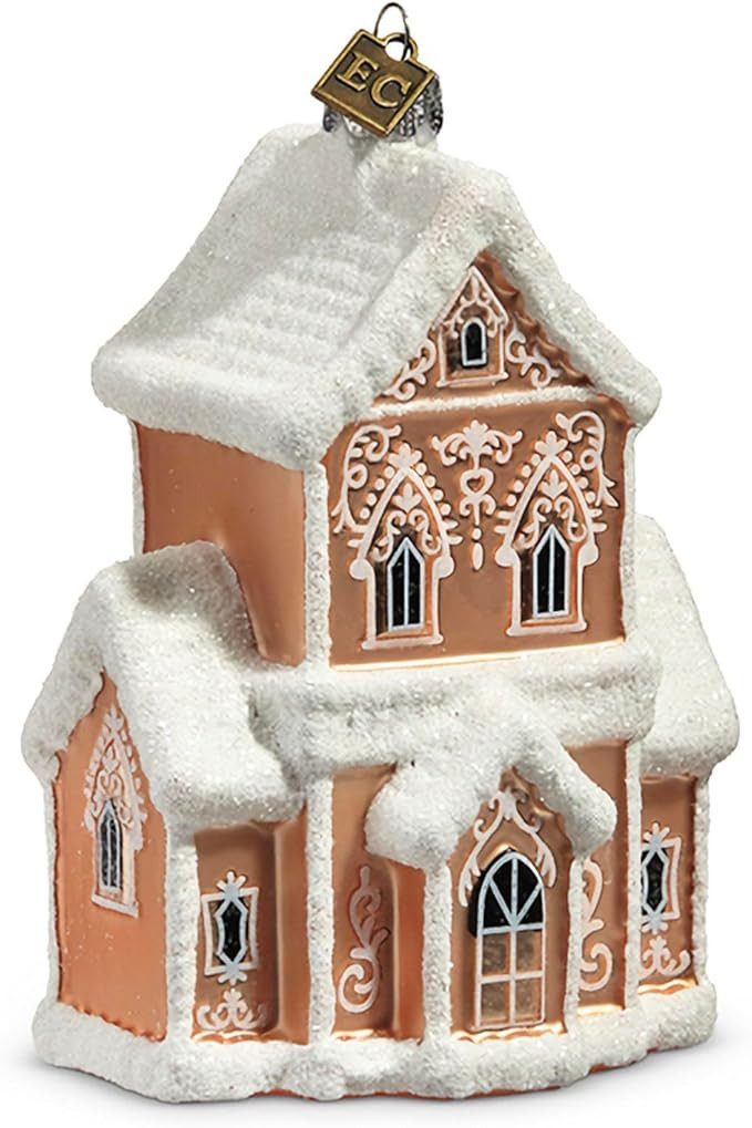 Raz Imports EC Gingerbread Manor Ornament, 4.75-inch Height, Gift, Home Décor, Any Occasion | Amazon (US)