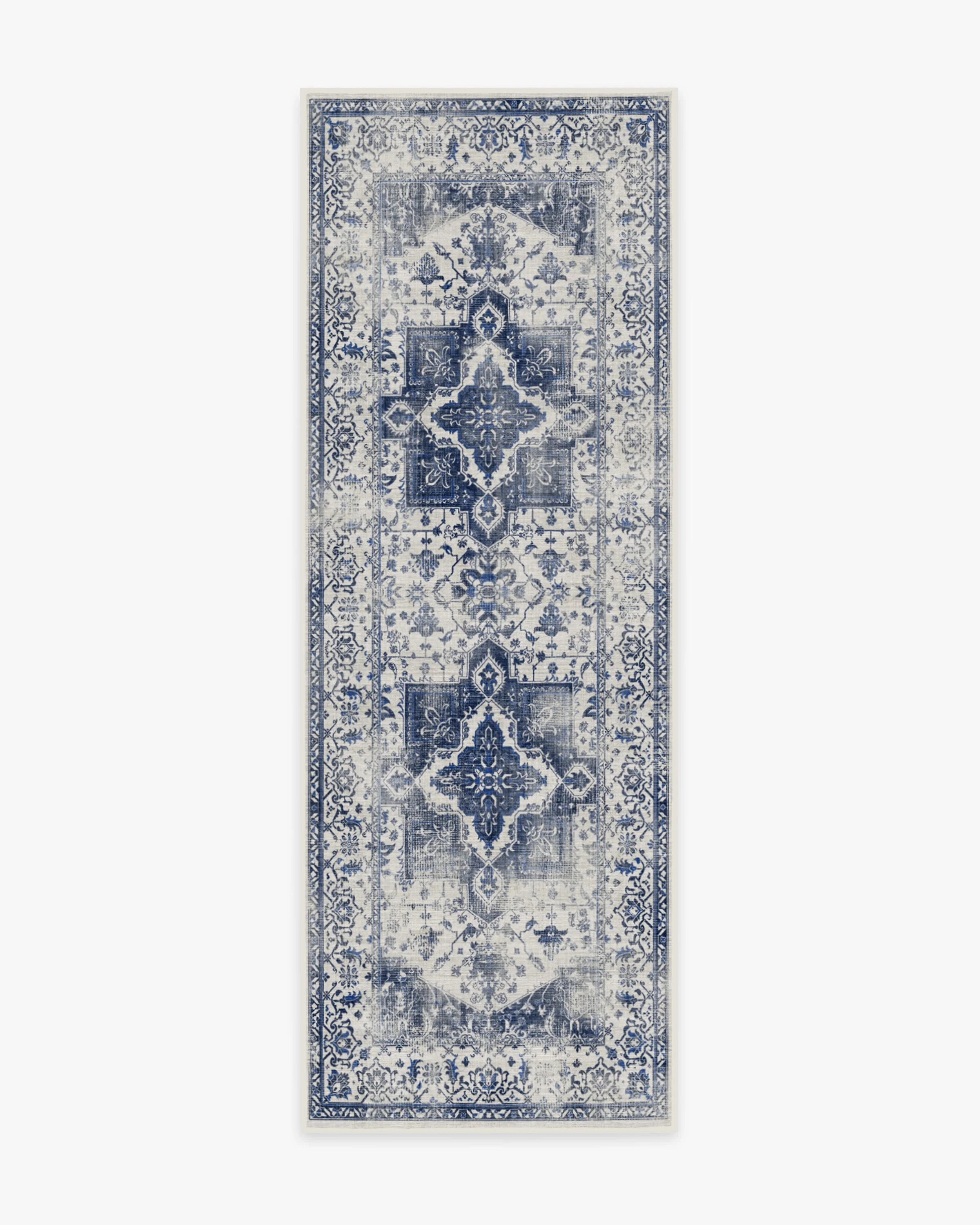 Kira Delft Blue Flatwoven Rug | Ruggable