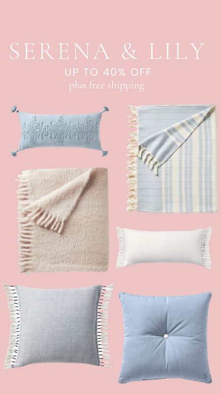 Cozy up with Serena and Lily pillows and throws while saving up to 40% off and getting free shipping!

#LTKsalealert #LTKSeasonal #LTKhome