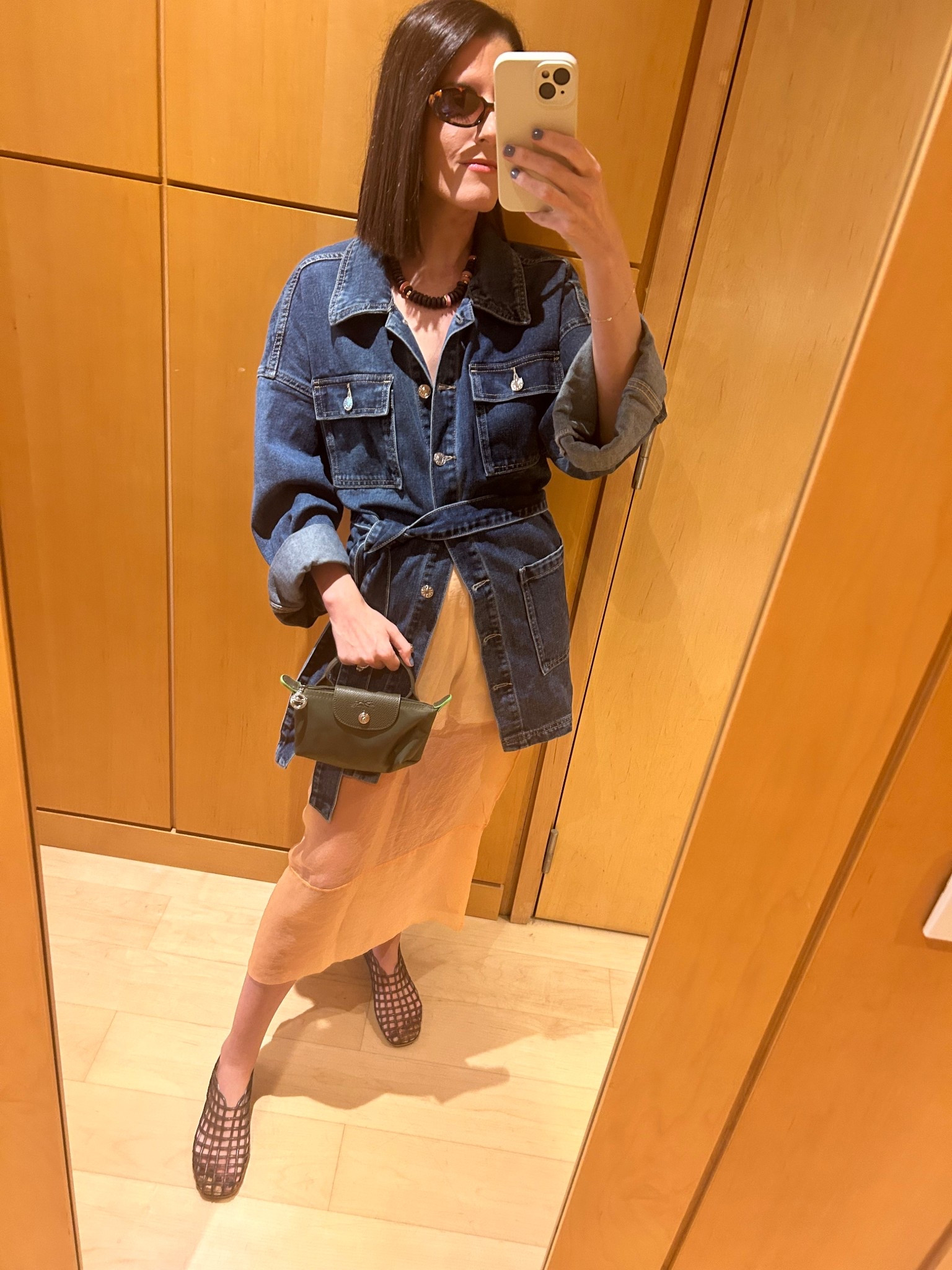 Jacket - Commense, XS
Skirt - Zara, Small 
Shorts - Shein, Small 
Shoes & Sunglasses - Amazon 
Necklace - Lizzie Fortunato
Purse - Longchamp 

#LTKFindsUnder50 #LTKStyleTip #LTKFindsUnder100