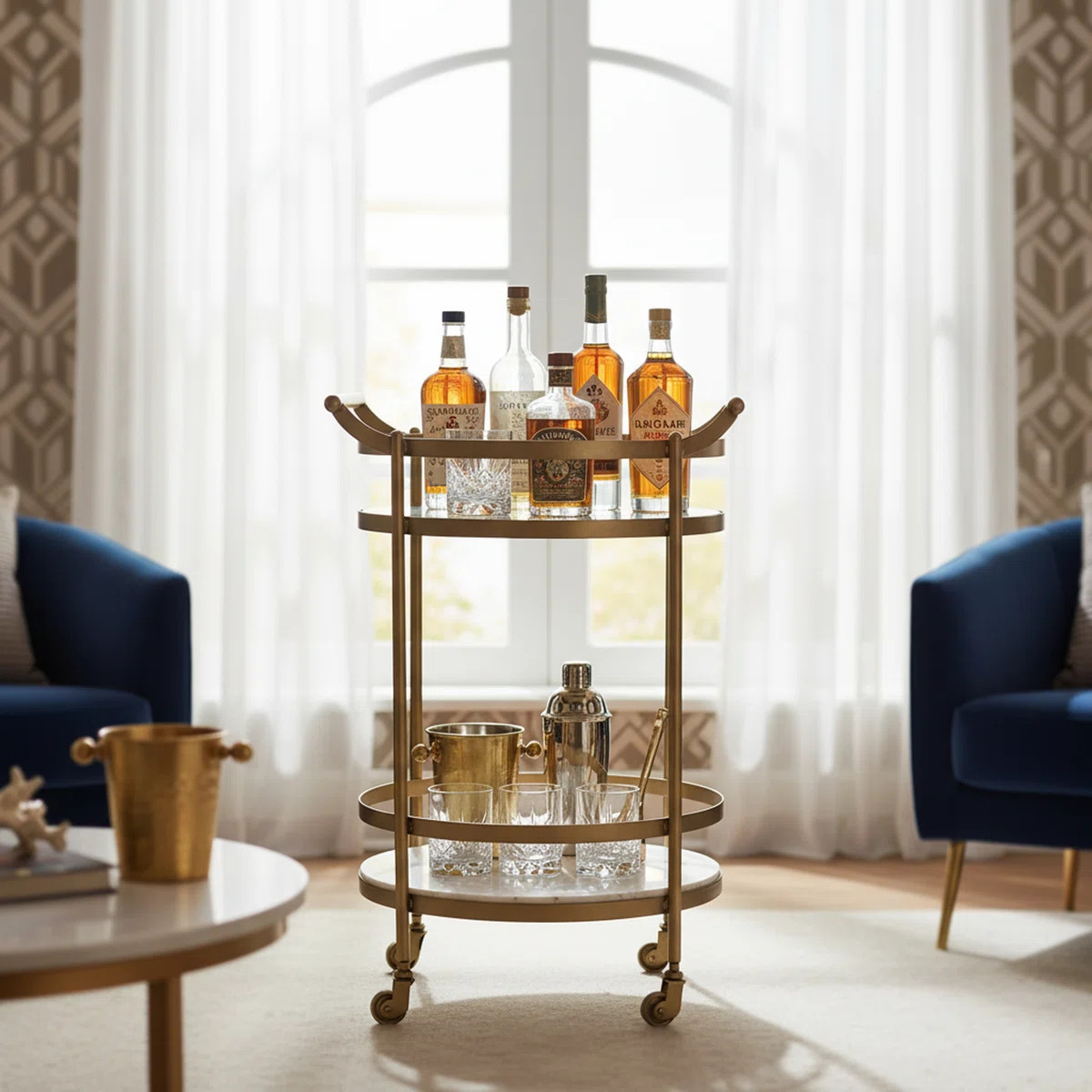 Metal Bar Cart | Wayfair North America