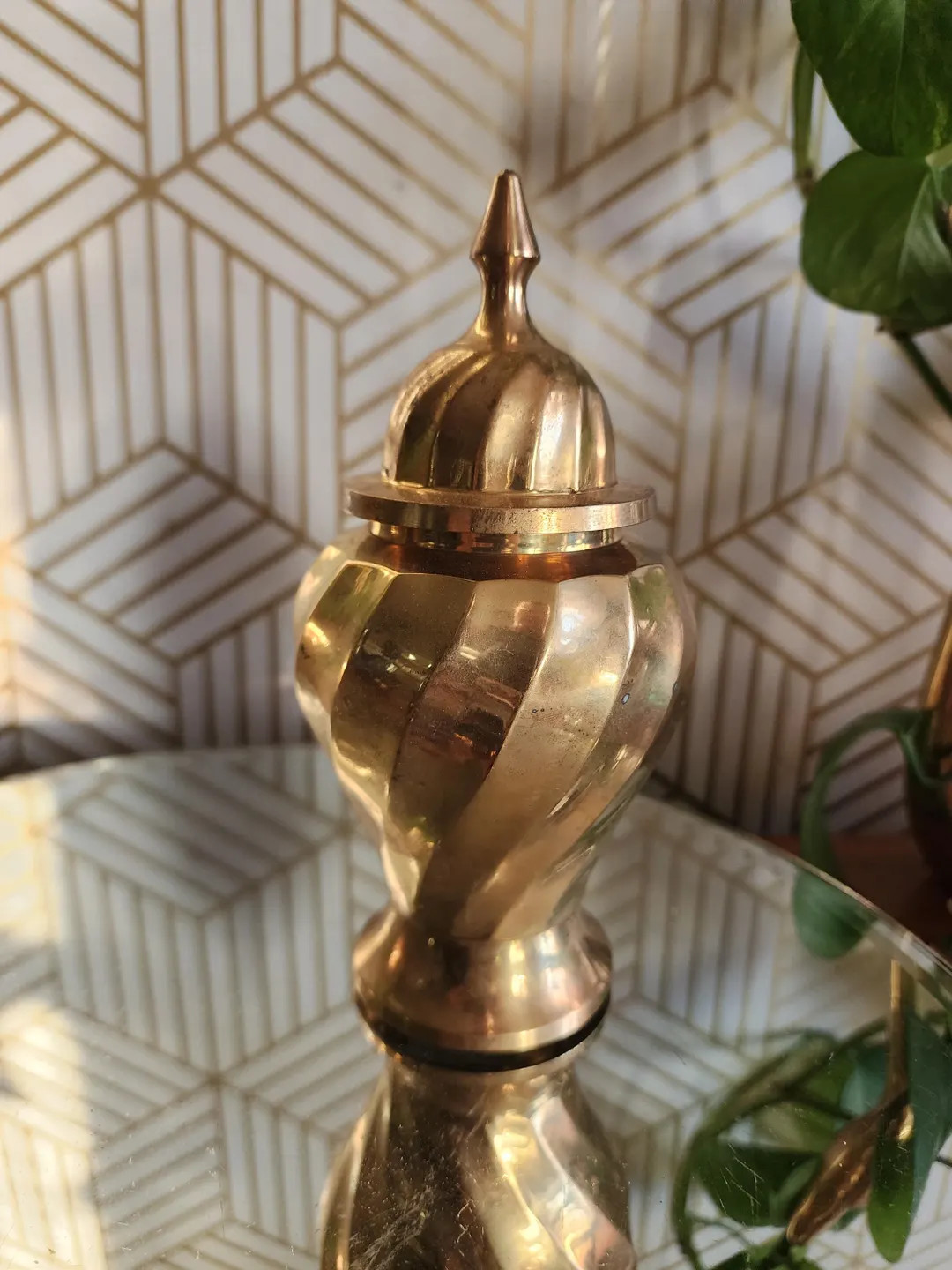 Vintage Solid Brass Urn / Ginger Jar 6.5 - Etsy | Etsy (US)