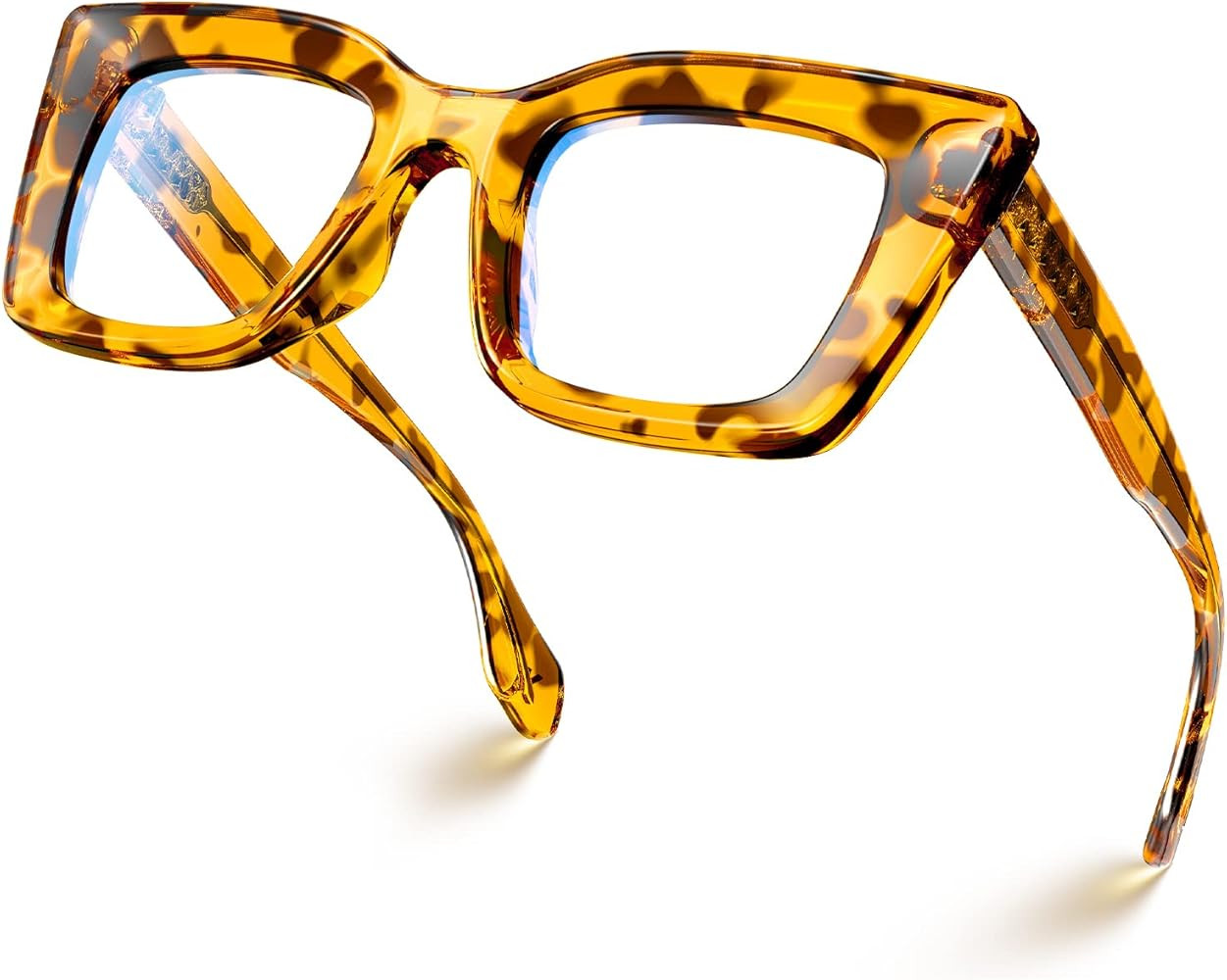 VISOONE Spring Hinge Cat Eye TR90 Blue Light Blocking Glasses with Anti Computer Glare for Women ... | Amazon (US)