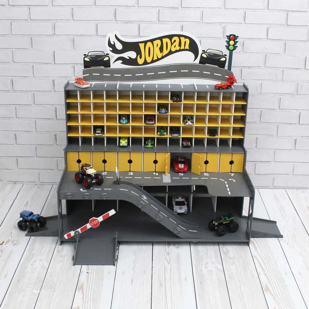 Personalized Toy Car Garage Toy Cars Garage Playset, Wooden Car Garage, Vehicle Toy Car Holder, B... | Etsy (US)