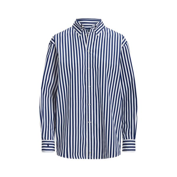 Oversize Striped Stretch-Cotton Shirt | Ralph Lauren (UK)