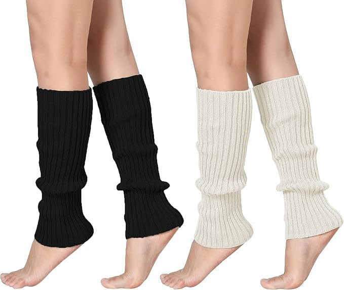 Leoparts Leg Warmers for Women 80s Ribbed Knit Leg Warmers for Dance Yoga Sports Cosplay Costume ... | Amazon (US)