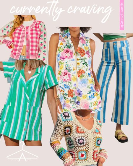 Currently loving these striped pants, floral romper, striped romper, crochet cardigan and fun cardigan! 

#LTKFindsUnder100