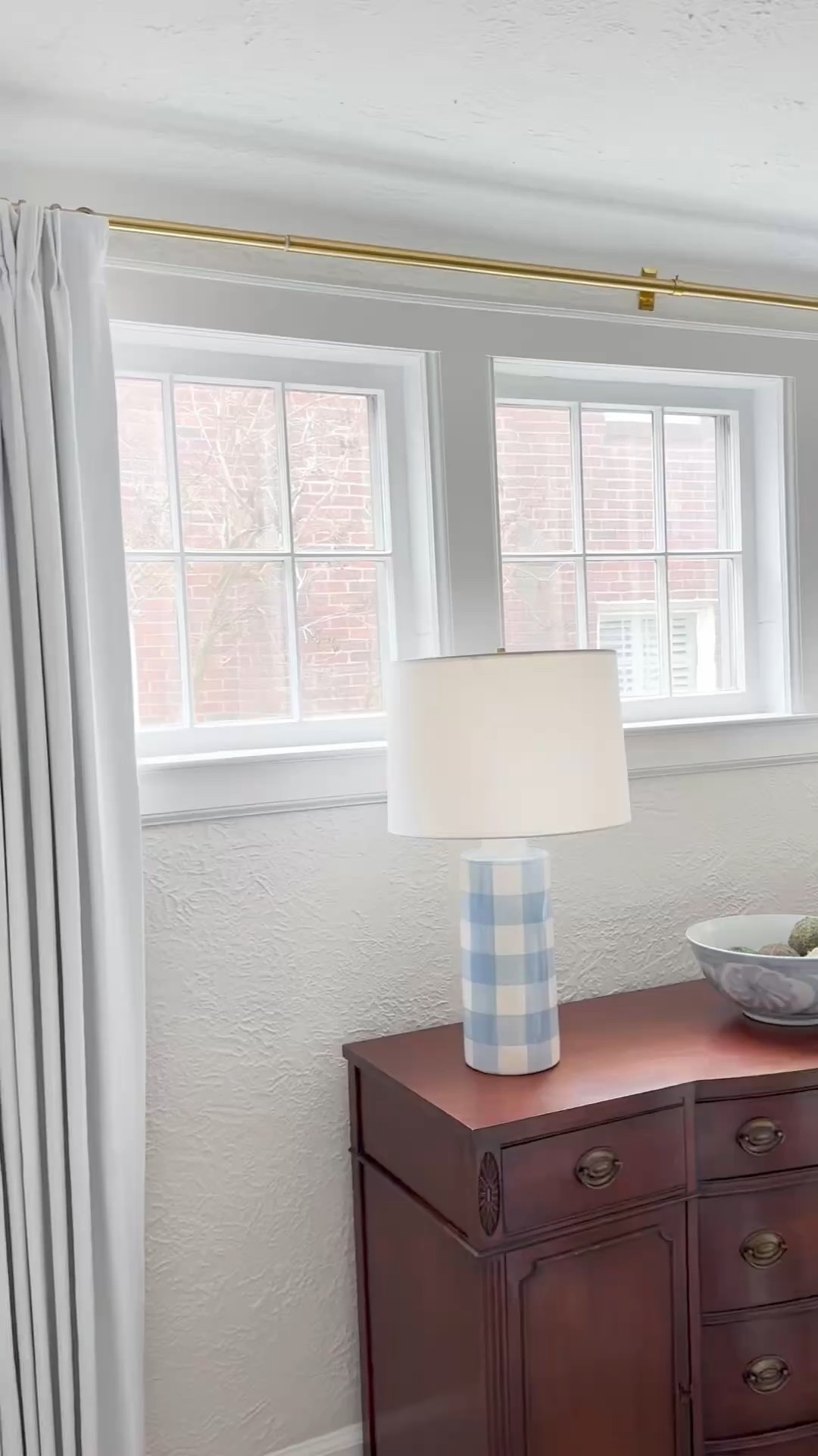 Our new bamboo shades in our dining room!  I have the color coffee with no liner 

#LTKHome