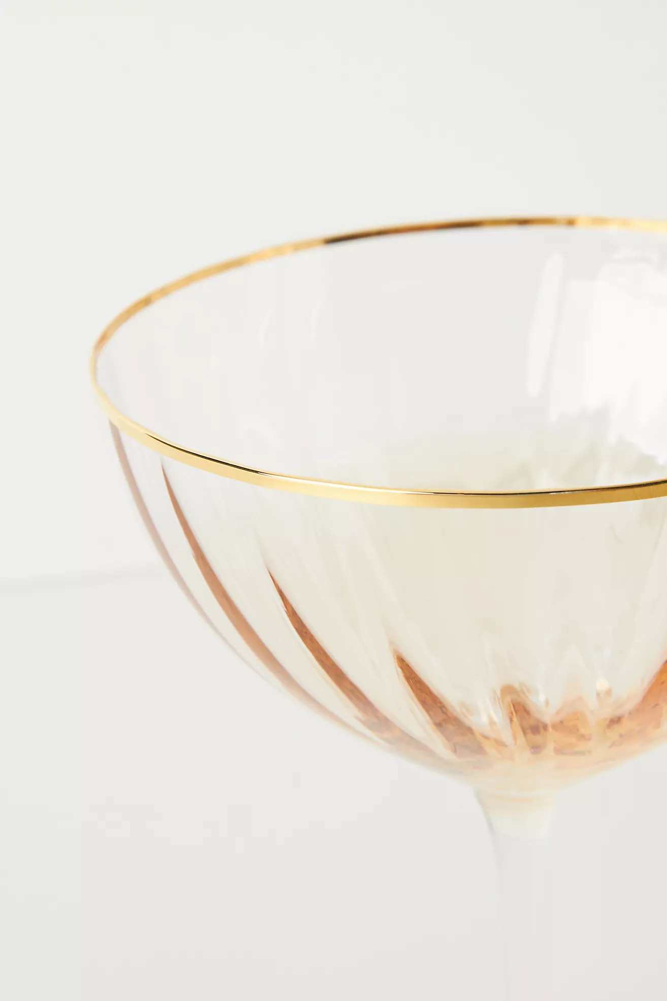 Waterfall Coupe Glasses, Set of 4 | Anthropologie (US)