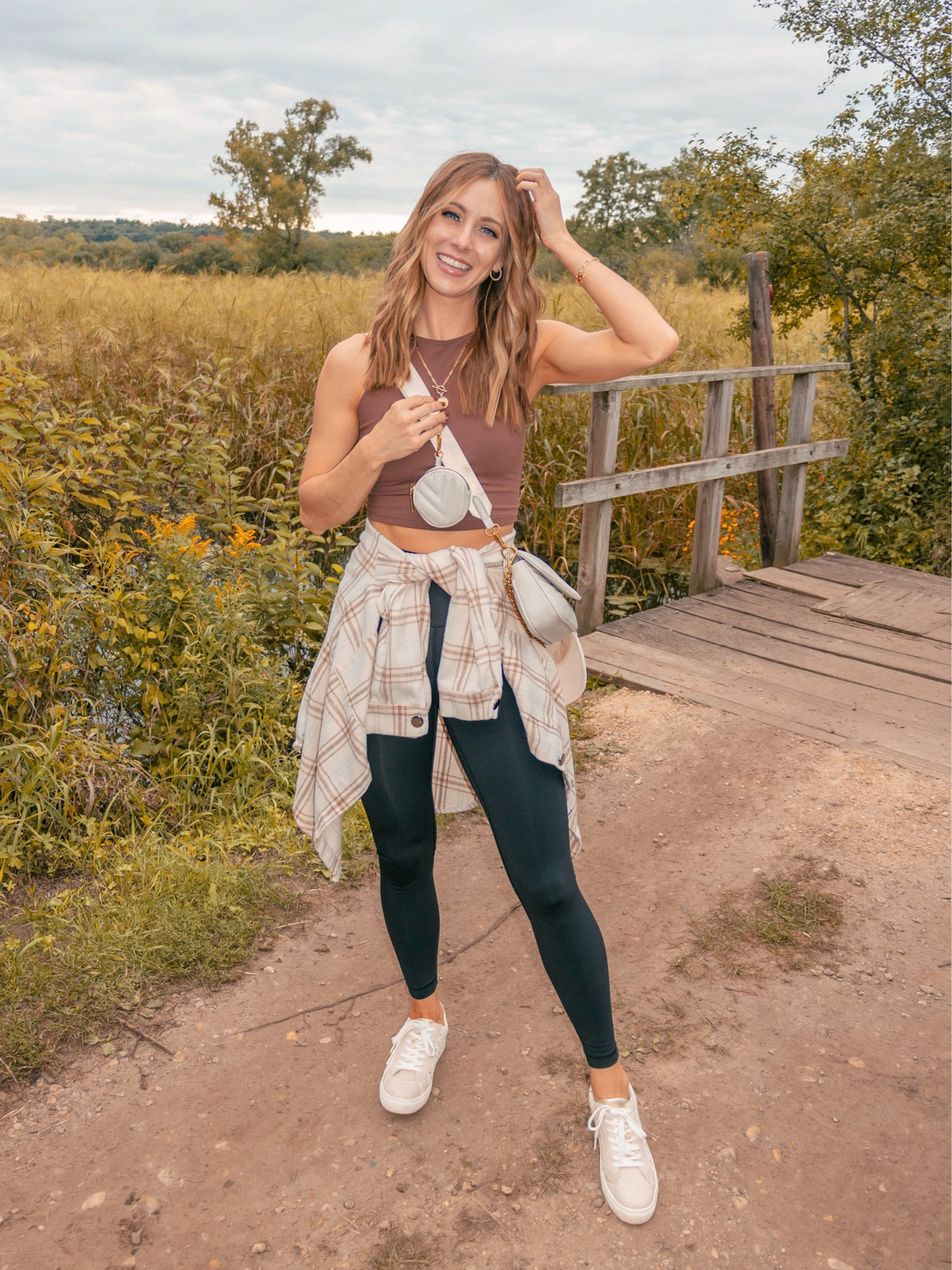 What I actually wore to my mom’s camper a couple weeks ago! I’m in a size small in the crop tank. I sized down to an extra small in the leggings. I went with a medium in the plaid flannel.
Amazon fashion/Amazon Finds/Amazon fashion finds/Amazon outfit/Amazon outfit ideas/early fall outfit/summer to fall outfits/black leggings/black leggings outfit/affordable clothes/comfortable clothes/comfortable casual style


#LTKstyletip #LTKSeasonal #LTKunder50