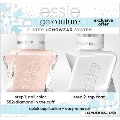 essie Gel Couture 2-step Longwear System, Holiday Set Daring Damsel - 0.92 fl oz | Target