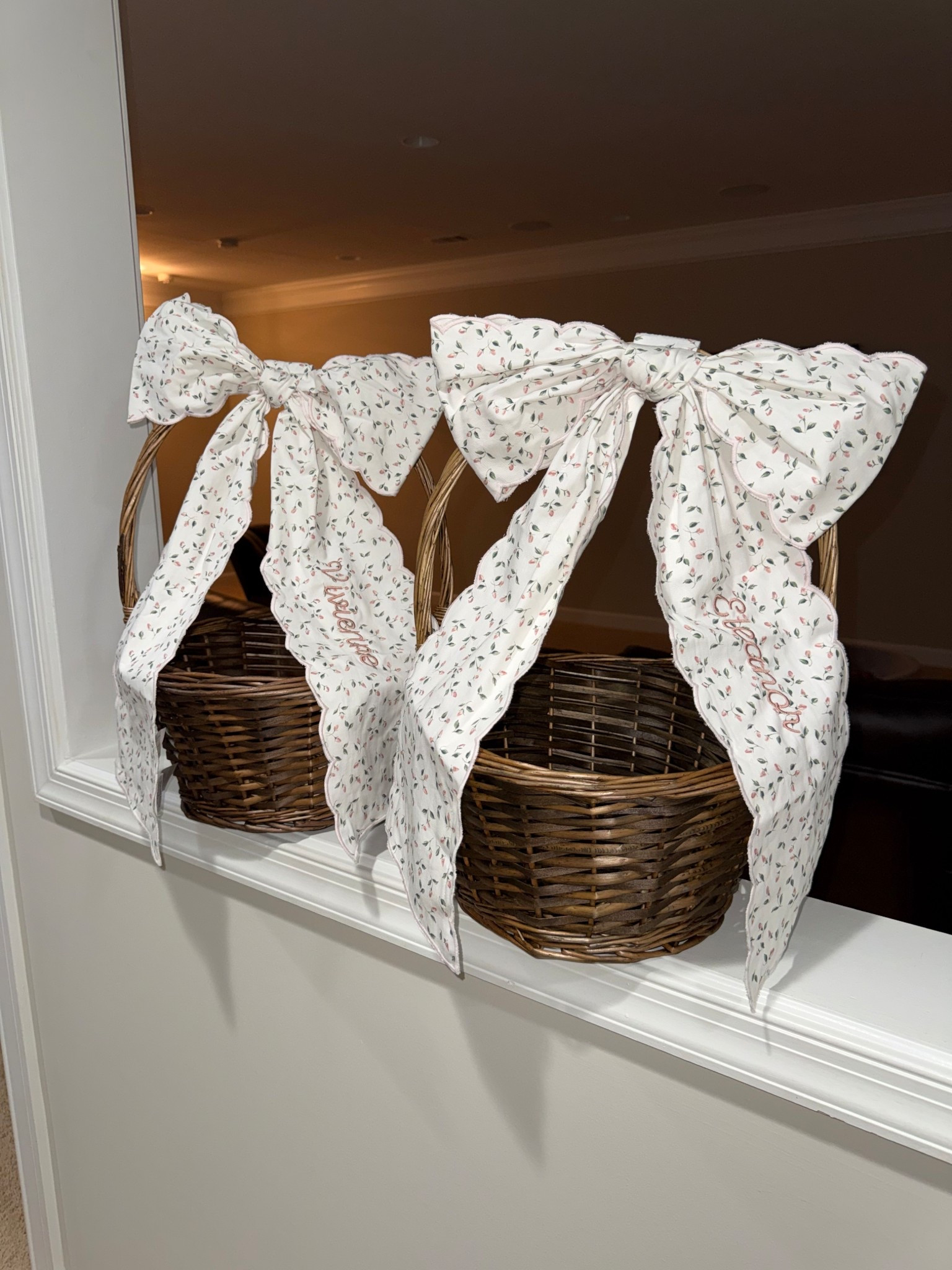 Personalized Easter bows for basket