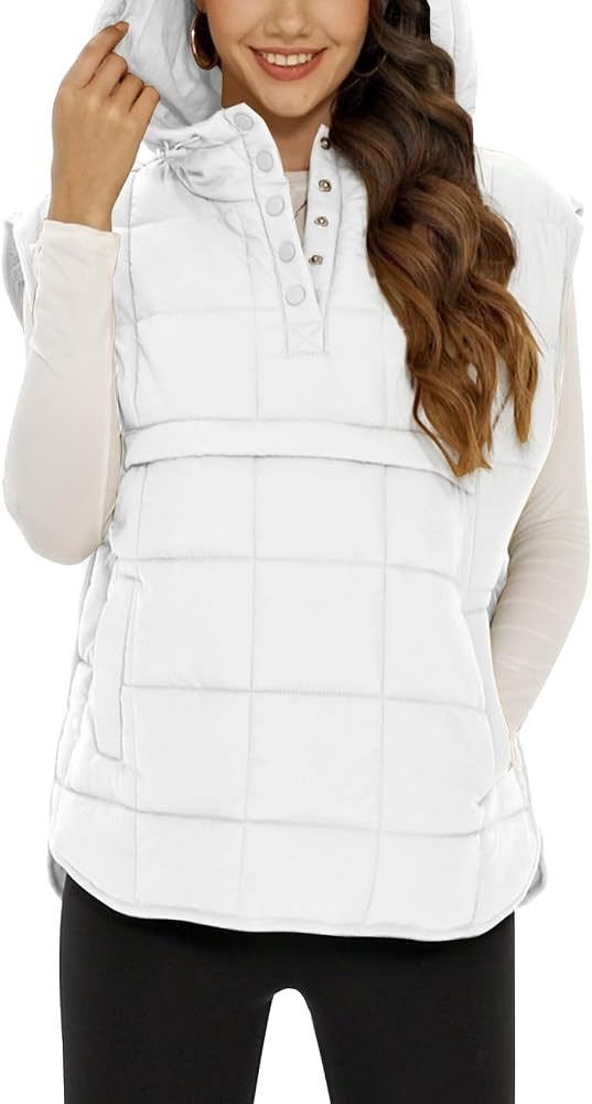 Flygo Women Quilted Pullover Puffer Vest Jacket Oversized Lightweight Sleeveless Down Vests Outer... | Amazon (US)