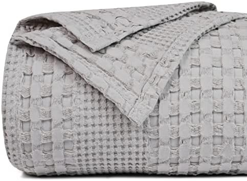 PHF 100% Cotton Waffle Weave Blanket King/Cal King Size - 410GSM Washed Soft Breathable Skin-Frie... | Amazon (US)