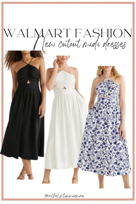 Loving these new cut out midi dresses on Walmart! The style is gorgeous and I can’t get over the blue and white printed one especially. Perfect for beach vacay! Only $36 and they look like they’d cost a lot more! 

Walmart fashion. Walmart finds. LTK under 50. Midi dress. 