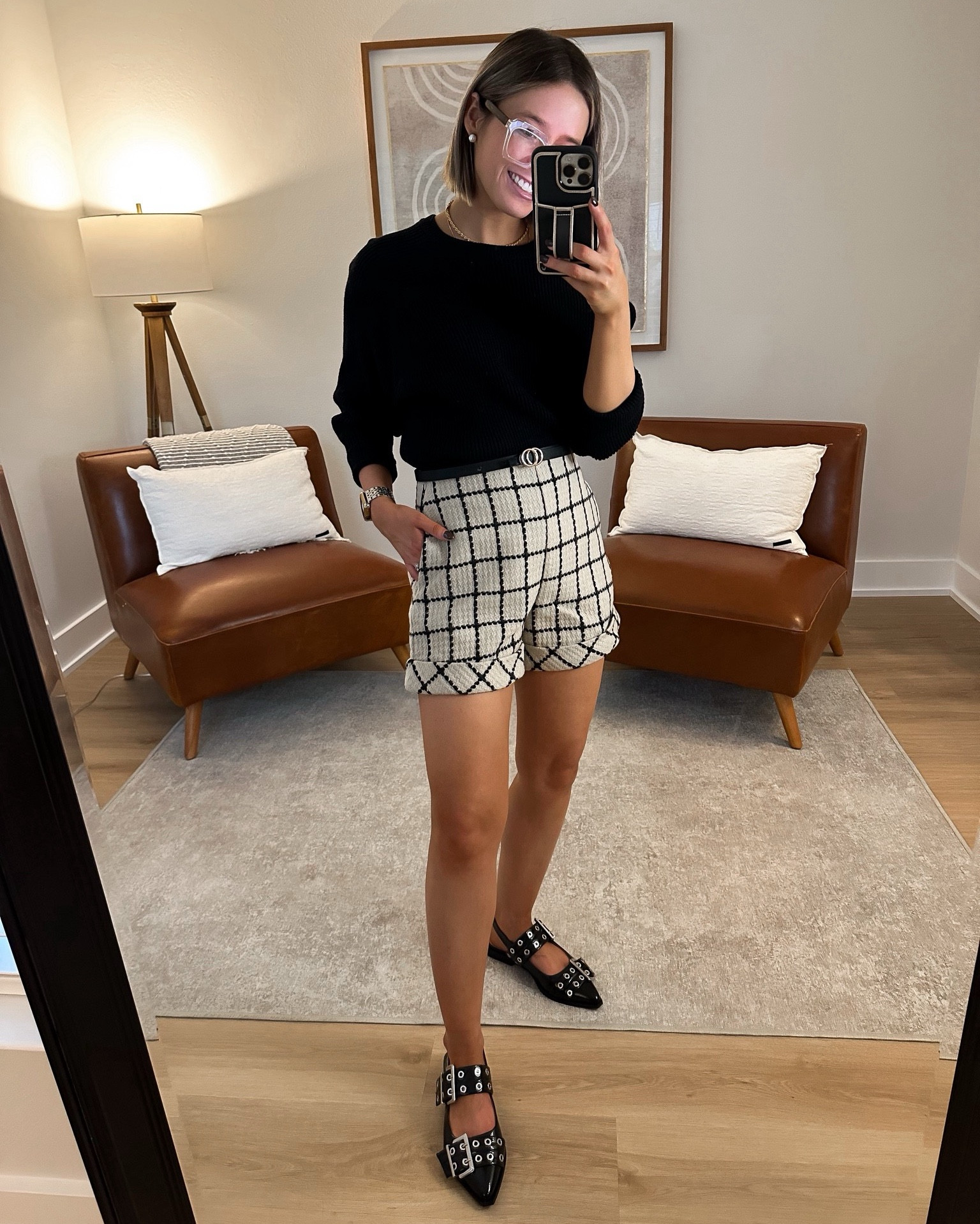 These Love Like This Plaid High Rise Shorts from Vici are darling! I got my true size small and they’re a little roomy in the front but a size down would be too small. Found fully stocked at Nordstrom! This outfit is also so cute dressed up with a blazer and tights!

Black ribbed sweater weater is also old from Vici - linked similar 

Steve Madden Graya flat 

Fall outfit, tweed shorts, buckle flats, chic outfit, chic outfit, transitional outfit, cuffed shorts, holiday outfit 

#LTKCyberWeek #LTKHoliday #LTKPetite