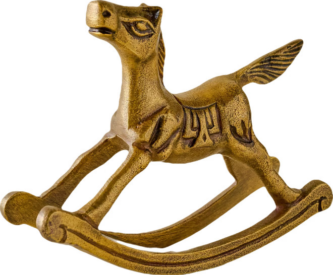 Vintage-Inspired Brass Rocking Horse | Magnolia