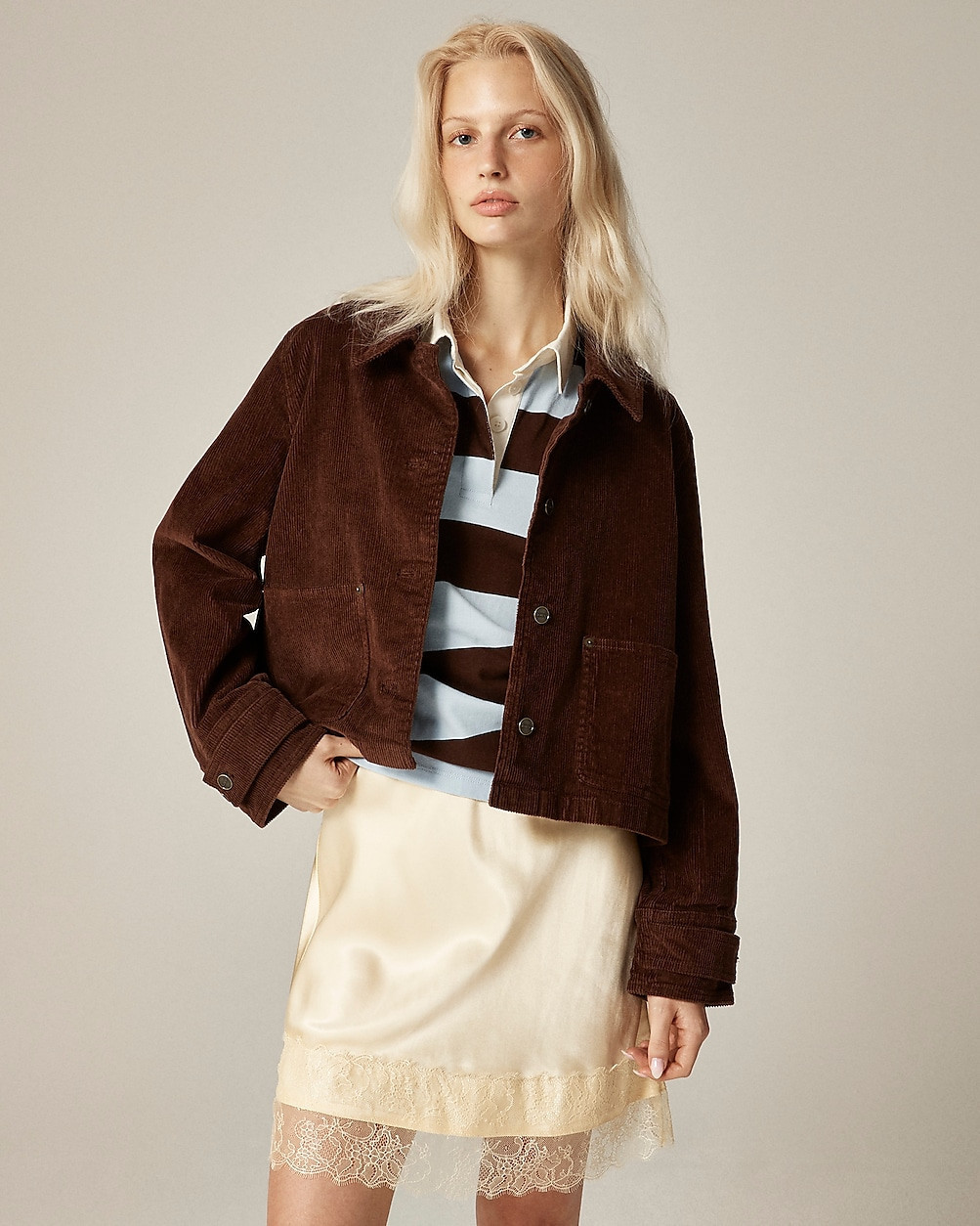 Cropped Barn Jacket™ in corduroy | J. Crew US